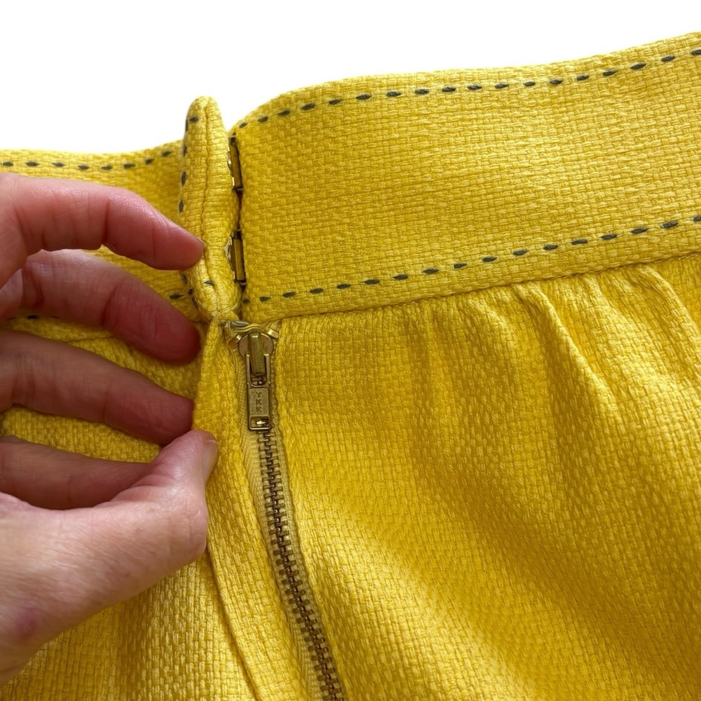 NEW Anthropologie Cartonnier Well Pocket Contrast Stitch Tweed Pencil Skirt Sz 6 - Picture 7 of 14